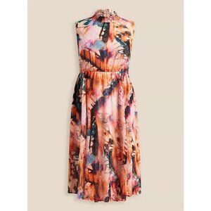 Torrid Multicolor Abstract Midi Dress